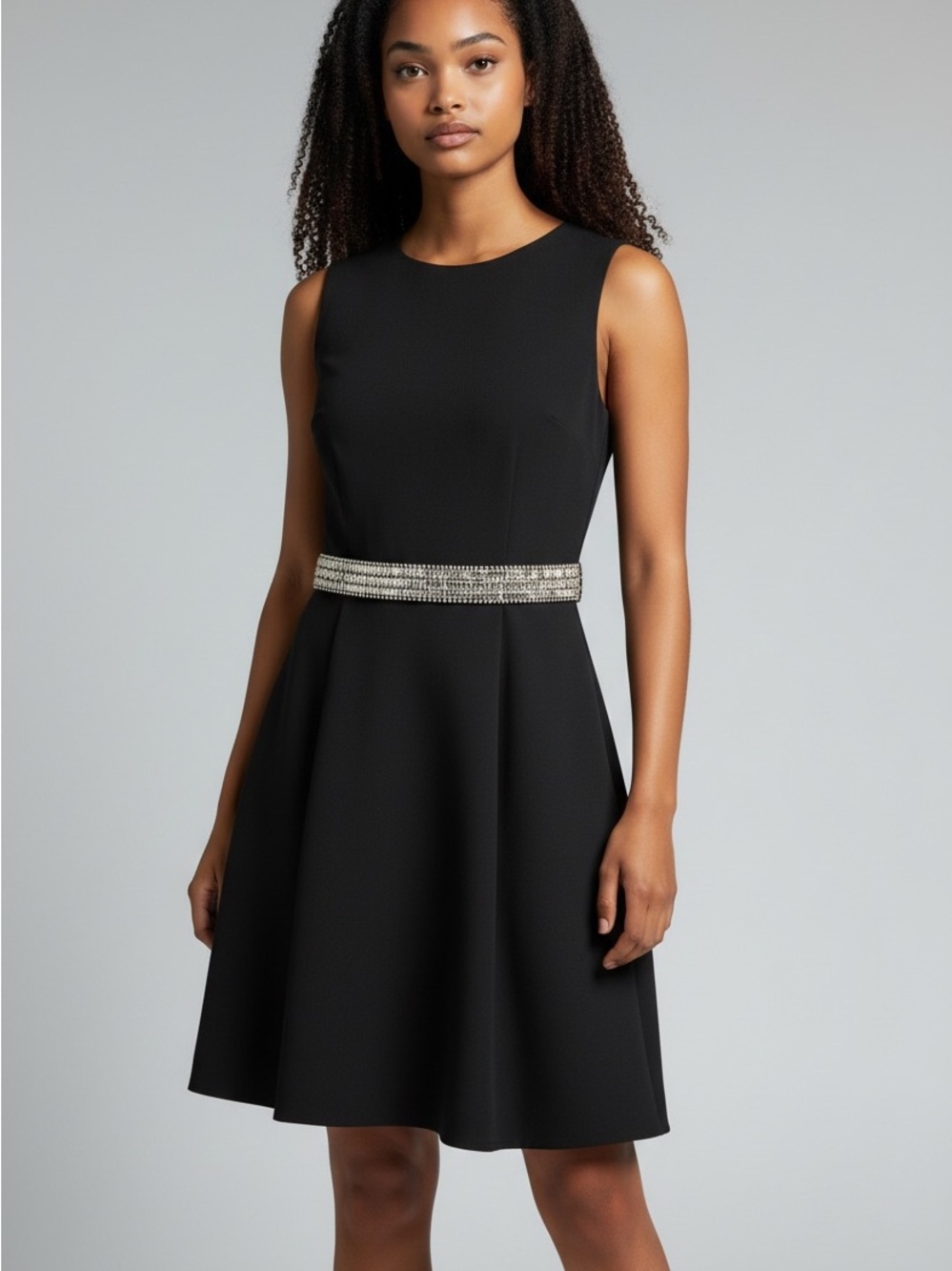 Jovani Size 8 Black Fit-and-Flare Cocktail Dress, NWT